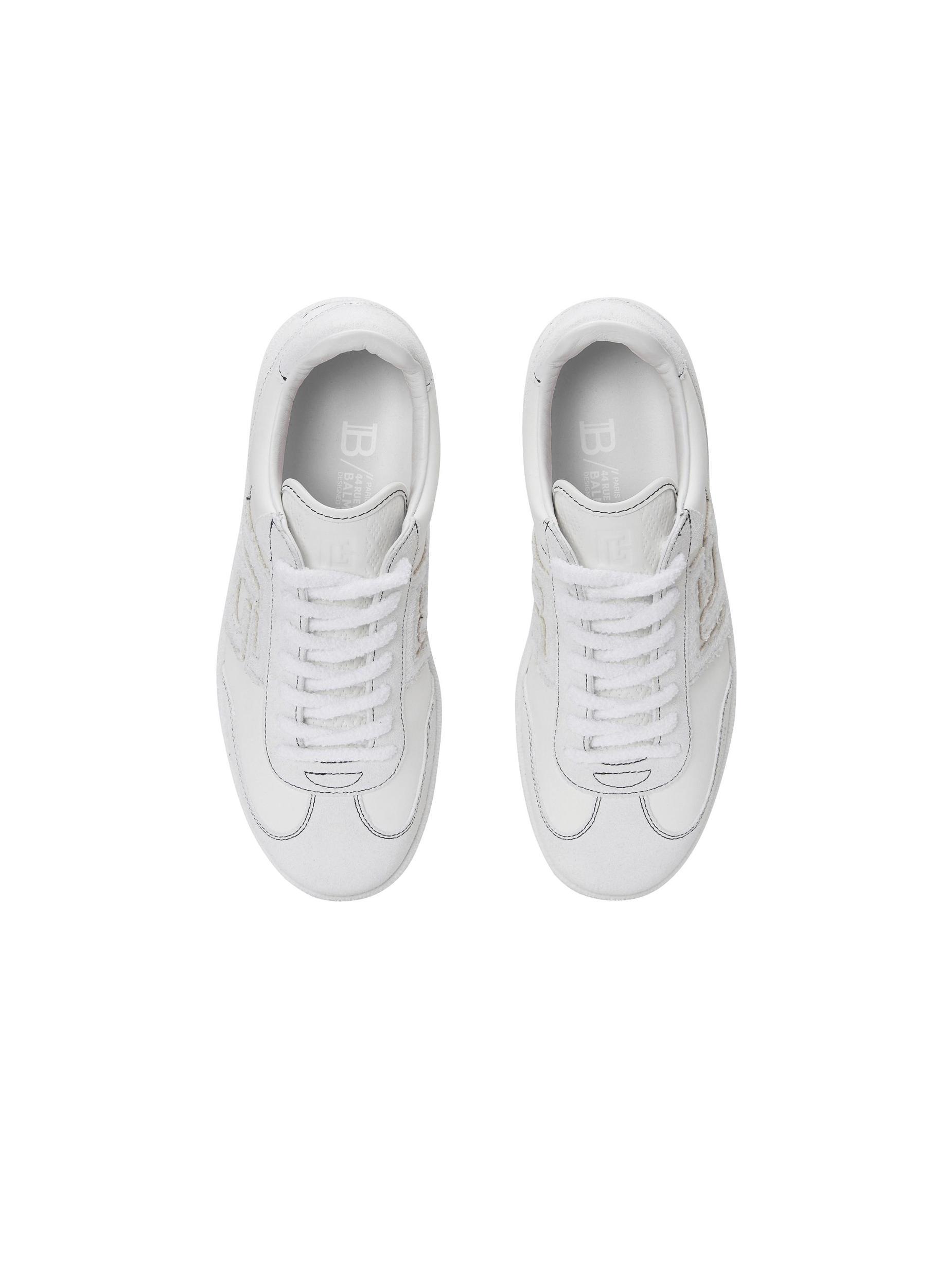 Balmain Swan trainers in calfskin and suede Product Image