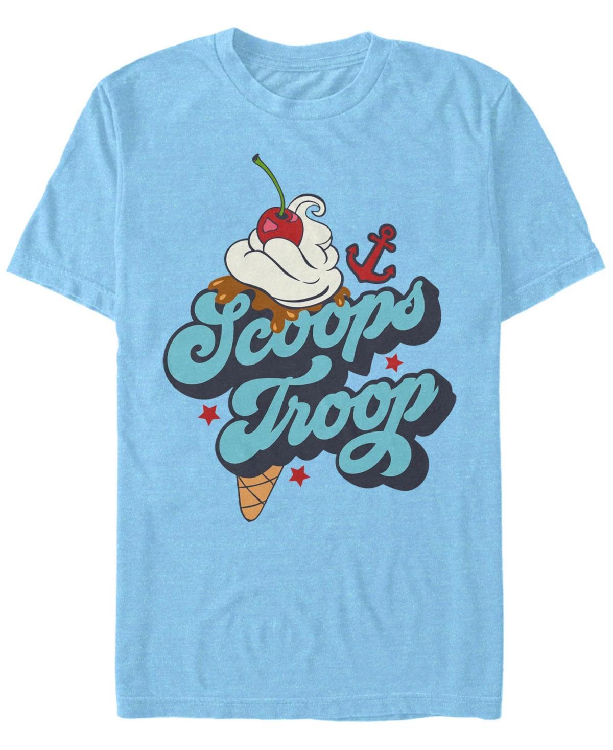Men's Netflix Stranger Things Scoops Troop Logo Tee, Size: Small, Light Blue Product Image