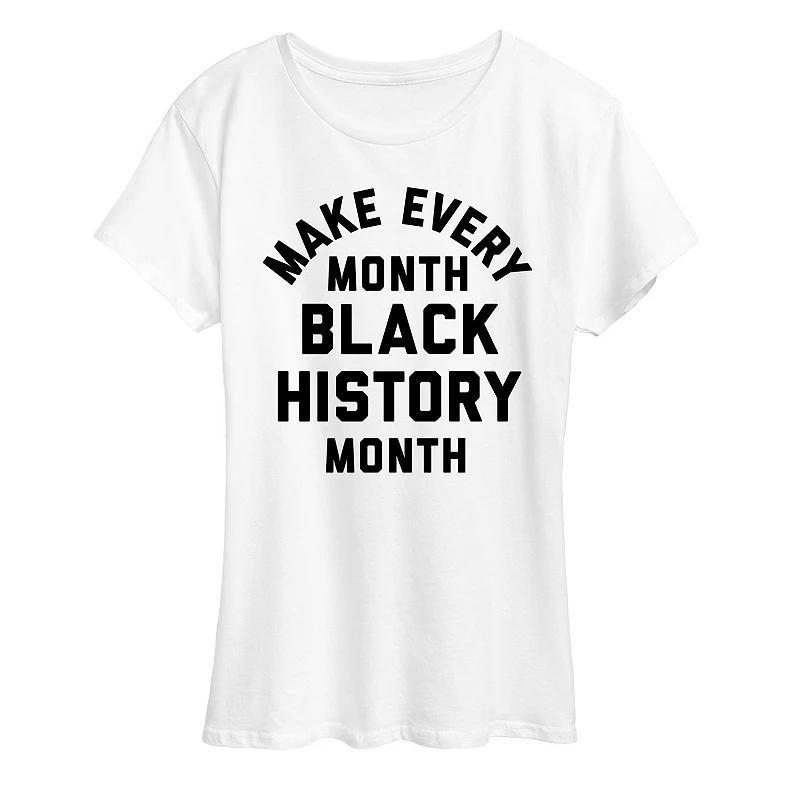 Women's Black History Month Graphic Tee, Size: XXL, Grey Gray Product Image