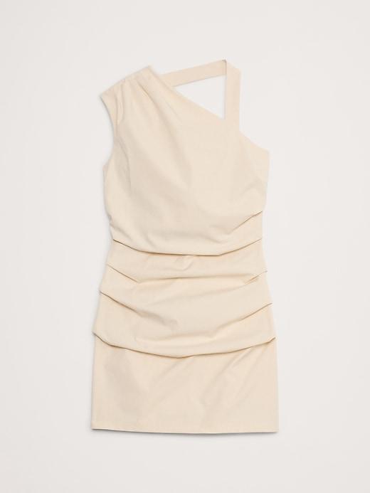 Tech-Stretch Ruched Mini Dress Product Image