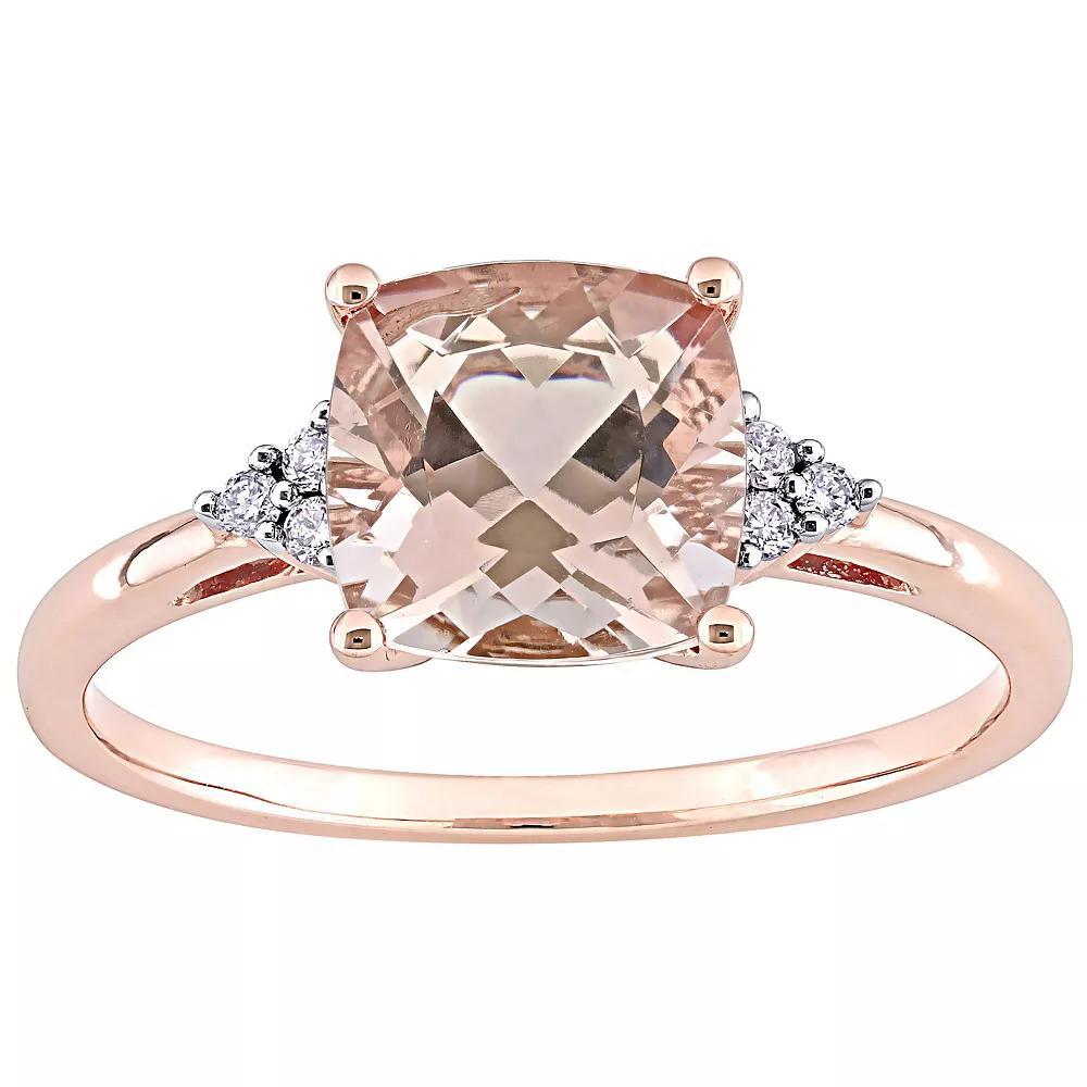 Stella Grace 14k Rose Gold Morganite & Diamond Accent Engagement Ring, Womens Product Image