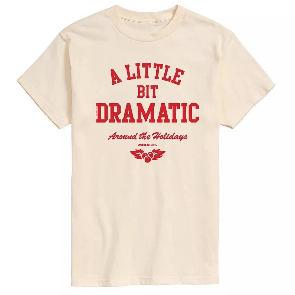 Mens Mean Girls Little Bit Dramatic Graphic Tee Ivory Product Image