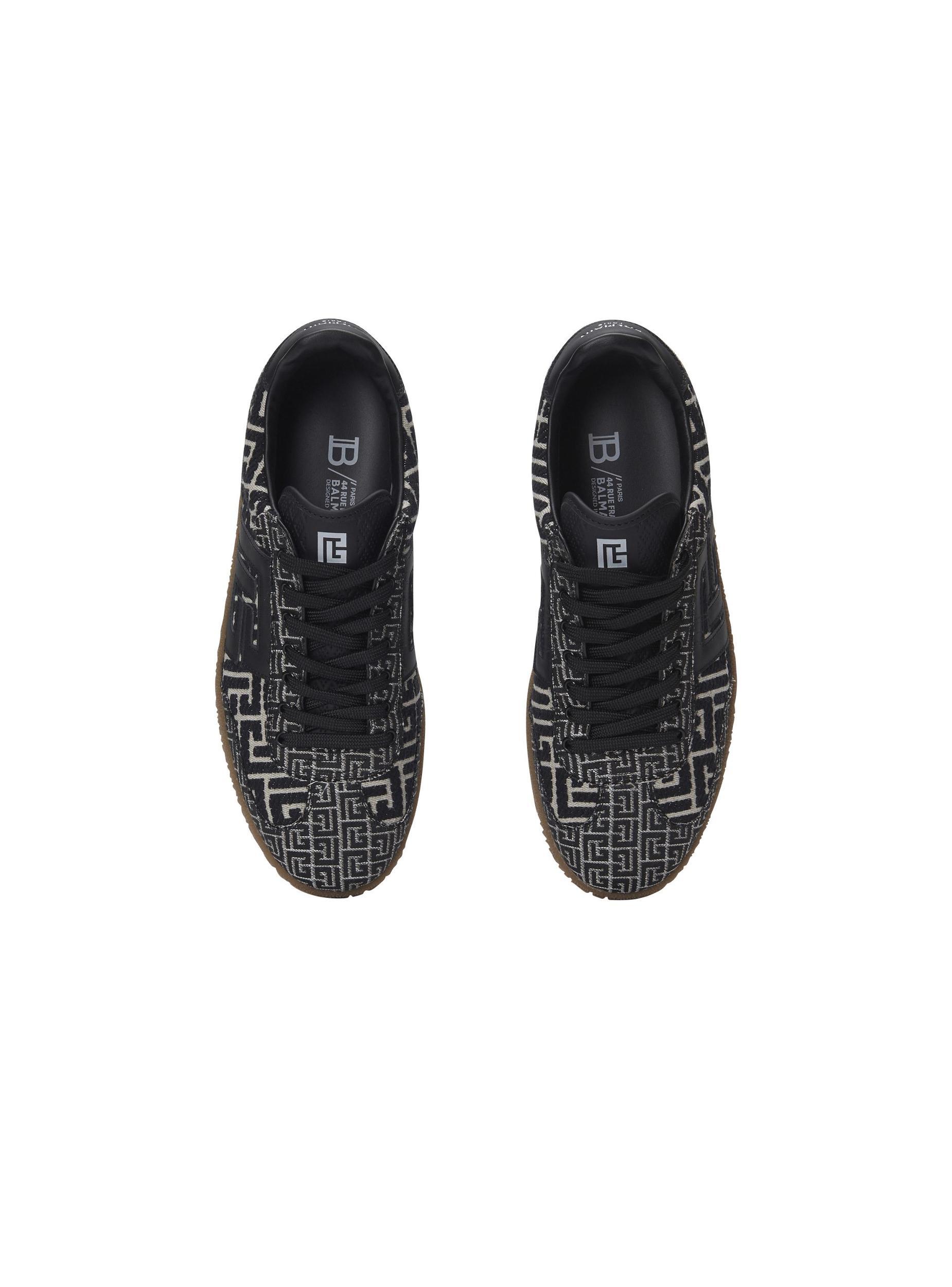 Balmain Swan trainers in PB Labyrinth jacquard Product Image