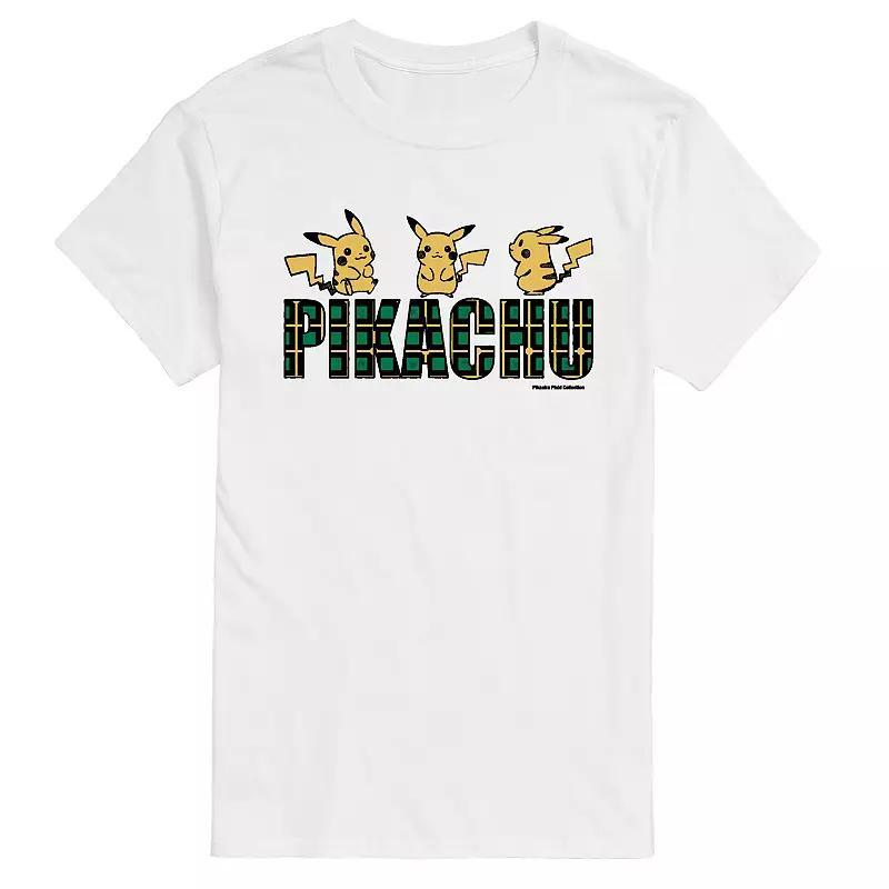 Mens Pokemon Plaid Pikachu Tee Product Image