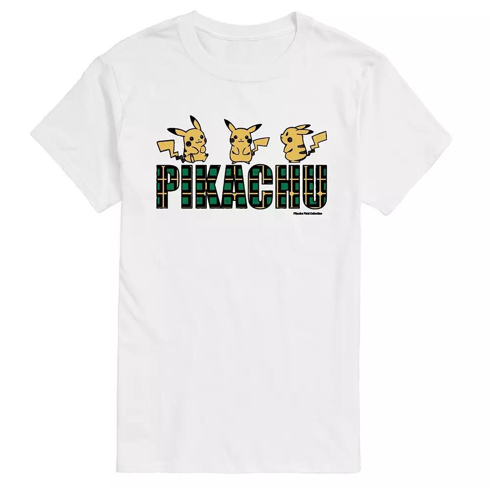 Mens Pokemon Plaid Pikachu Tee Product Image