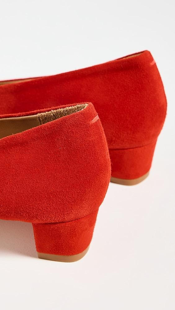AEYDE Judi Kid Suede Leather Red Pumps | Shopbop Product Image