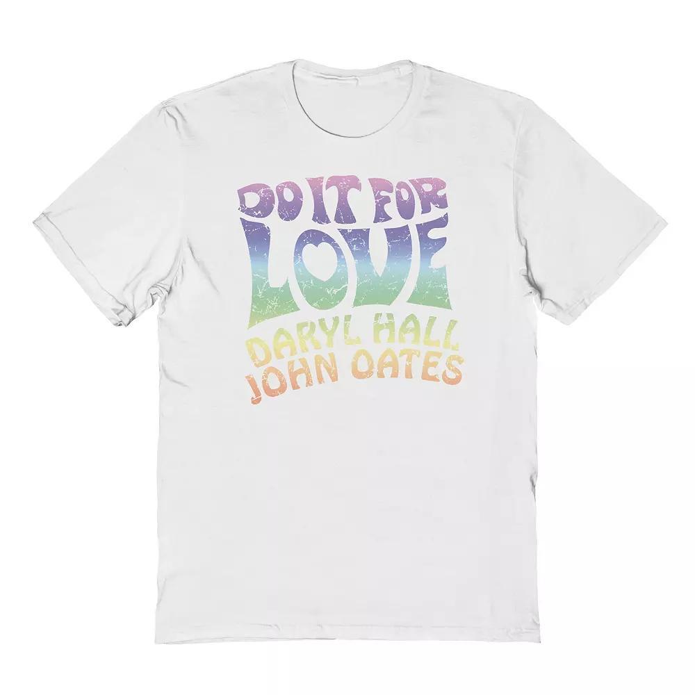Men's Gradient Love Graphic Tee, Size: Large, White Product Image