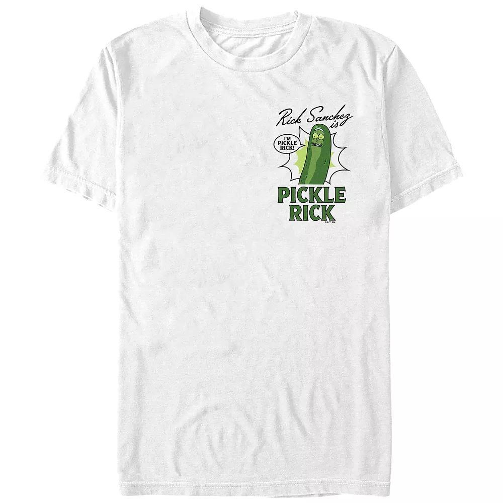 Men's Rick And Morty Pickle Rick Graphic Tee, Size: Medium, White Product Image