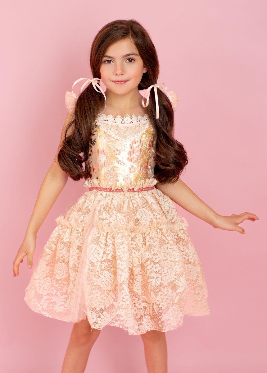 Zaliki Dress in Shell Girls Product Image