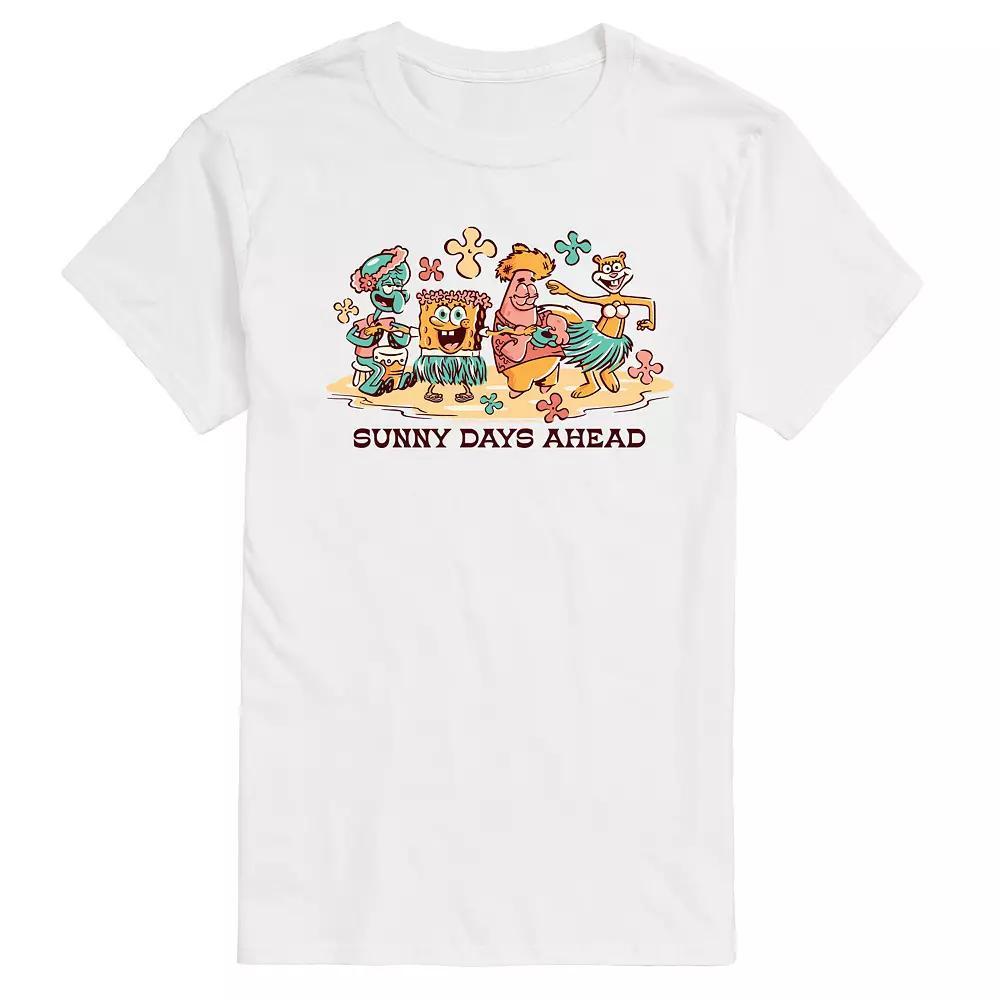 Mens SpongeBob SquarePants Sunny Days Ahead Graphic Tee Product Image