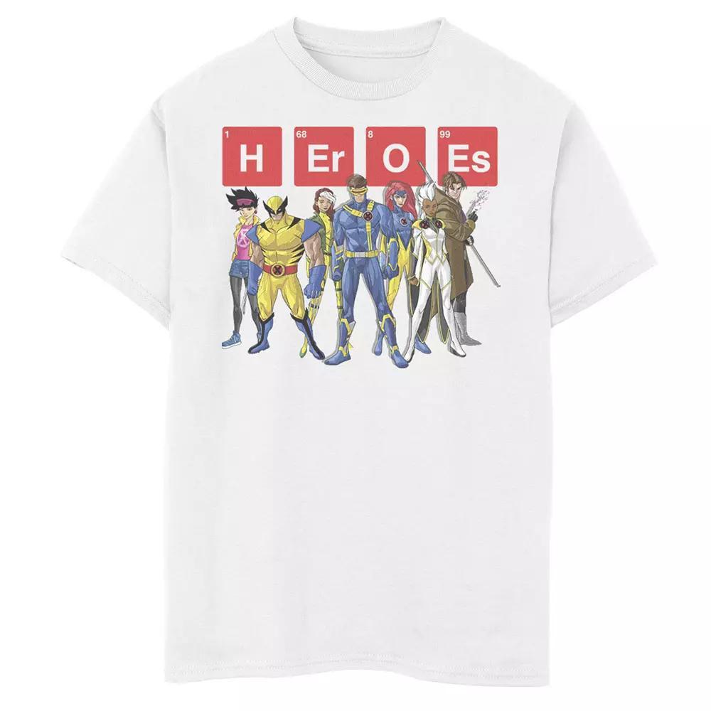 Boys 8-20 Marvel X-Men Heroes Group Shot Elements Tee, Boy's, Size: Medium, White Product Image
