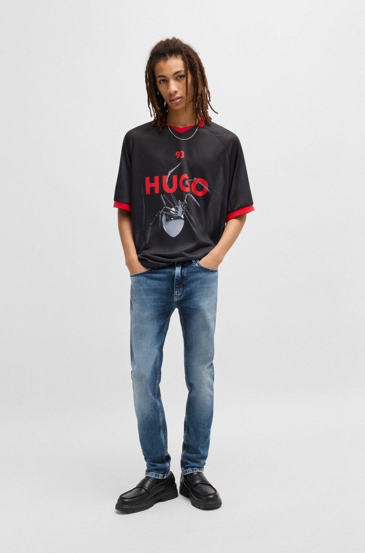 Extra-slim-fit jeans in blue stretch denim Product Image