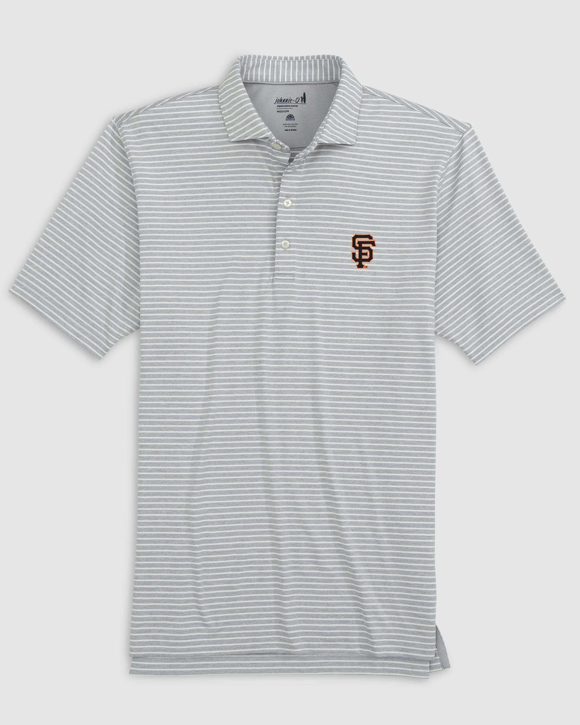 Baltimore Orioles Clipperr Striped Jersey Performance Polo - Cooperstown Logo Product Image