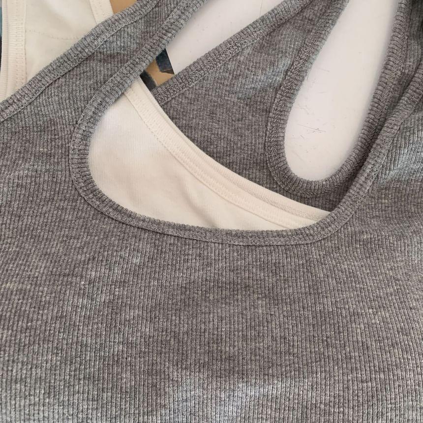 Mock Two Piece Padded Tank Top Product Image