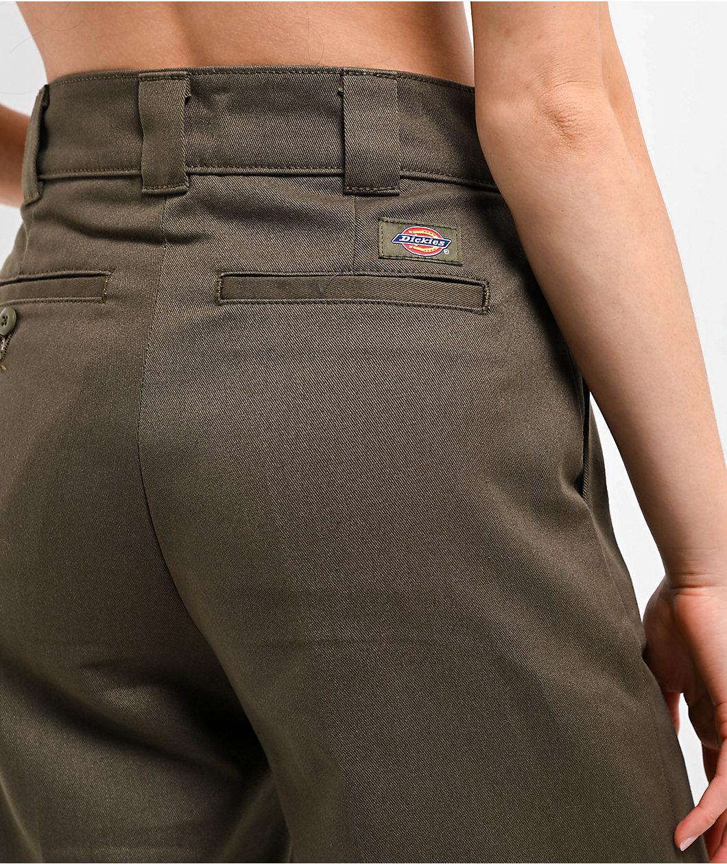 Dickies Wide Leg Military Green Work Pants Product Image
