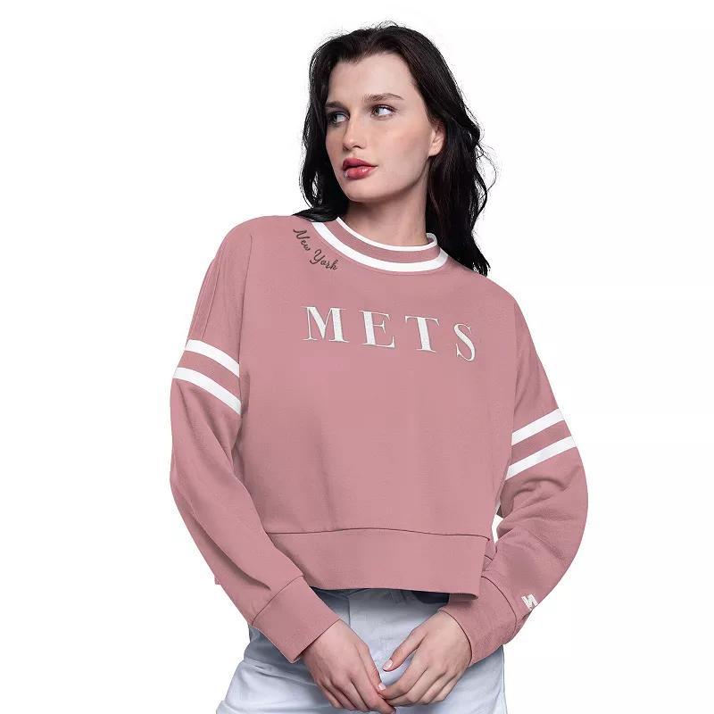 Womens Starter Minnesota Twins Power Play Cropped Pullover Sweatshirt Product Image