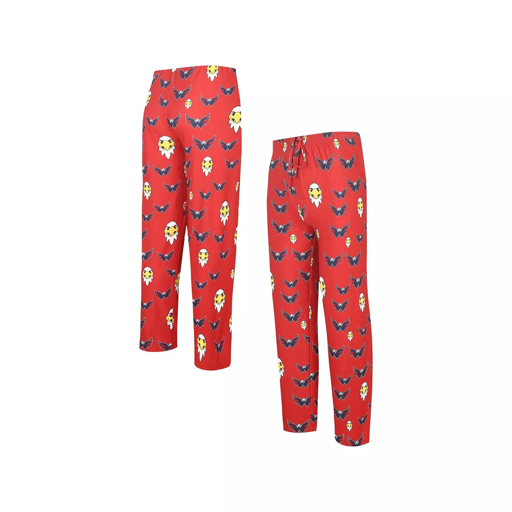 Men's Concepts Sport Red Washington Capitals Gauge Allover Print Knit Sleep Pants, Size: Large Product Image