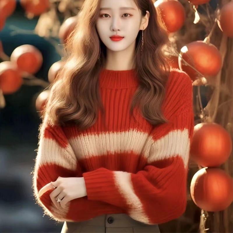 Crewneck Two Tone Sweater Product Image
