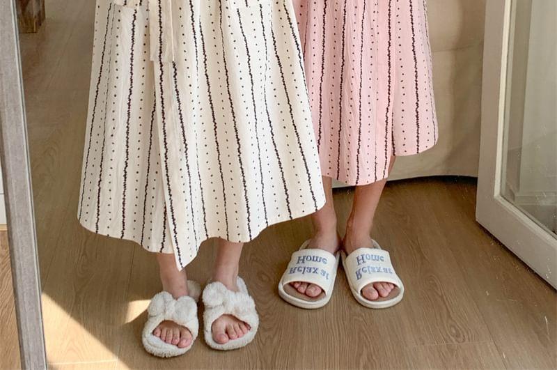 Couple Matching Patterned Print Pajama Robe Product Image