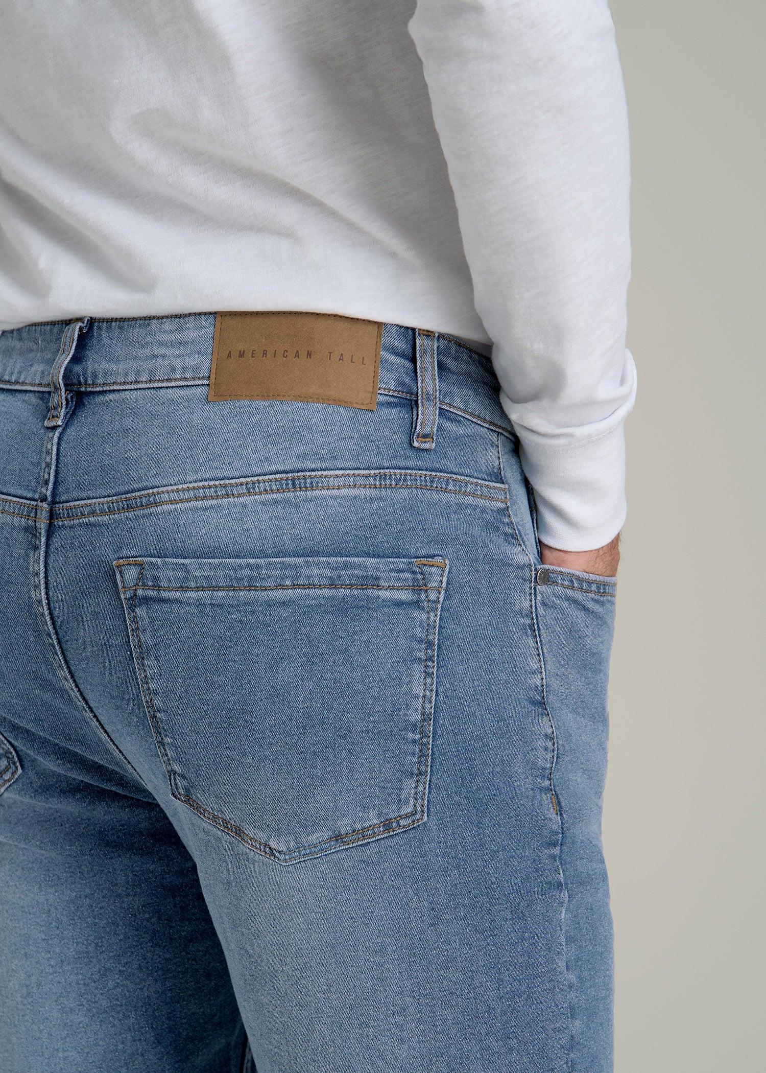 A.T. Basics Men's Carman Tapered fit Jeans for Tall Men in Tufts Blue Product Image