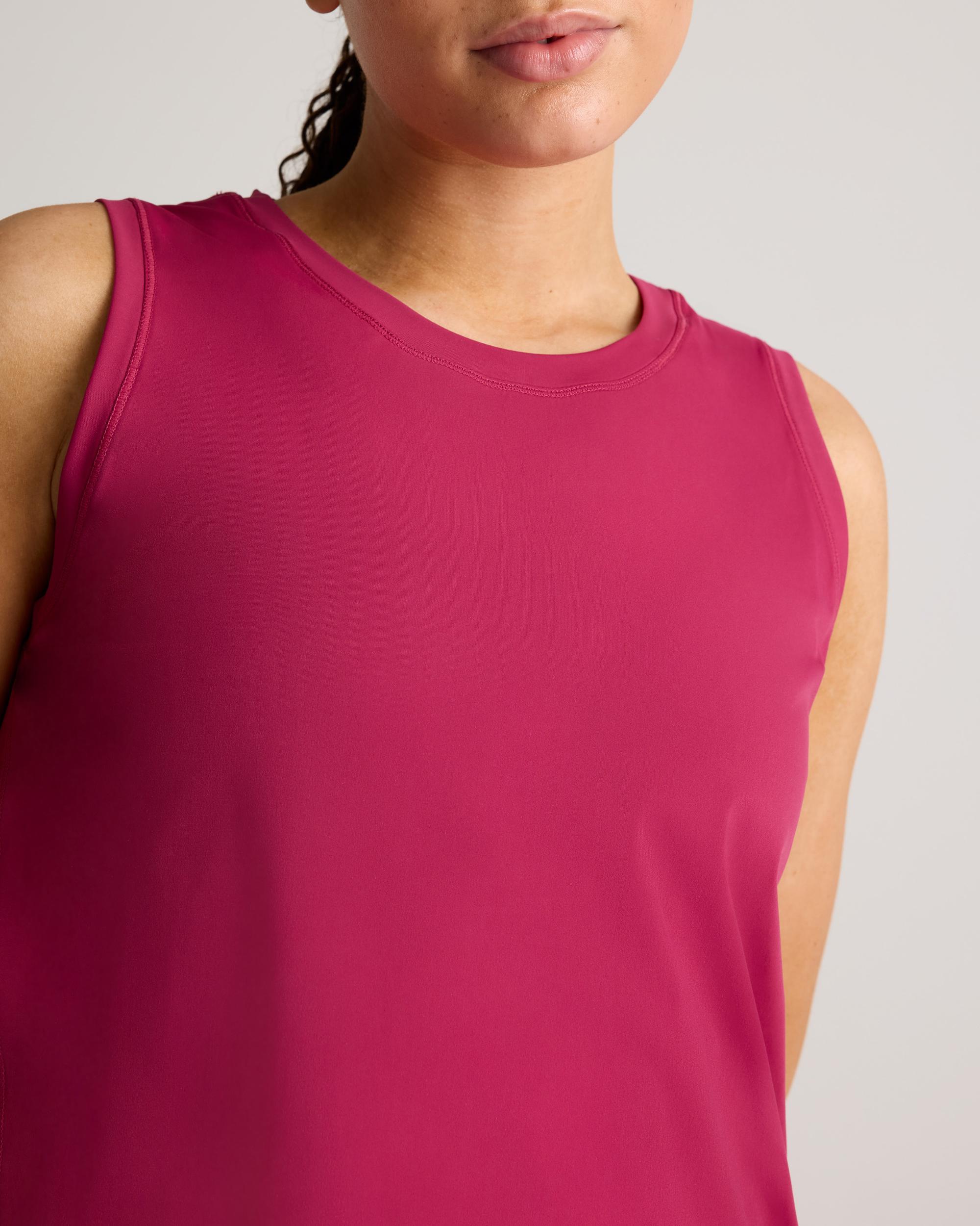 Quince | Women's Essential Run Cropped Muscle Tank Top Size XL, Nylon/Spandex Product Image