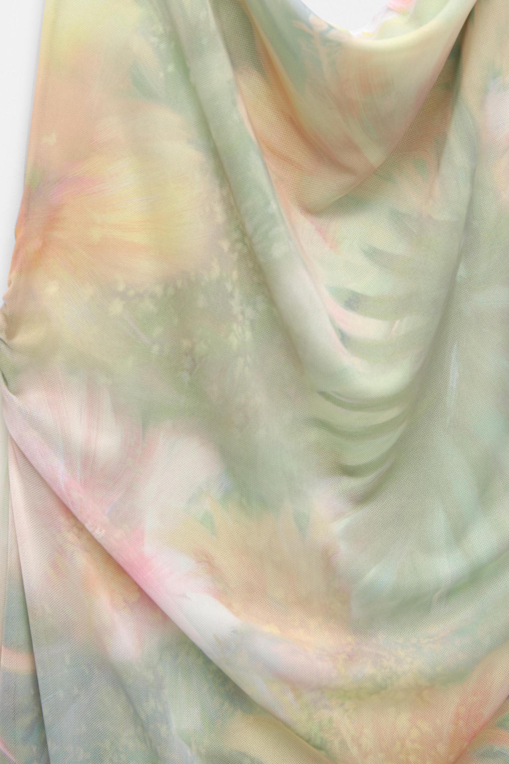 Printed tulle midi dress Product Image