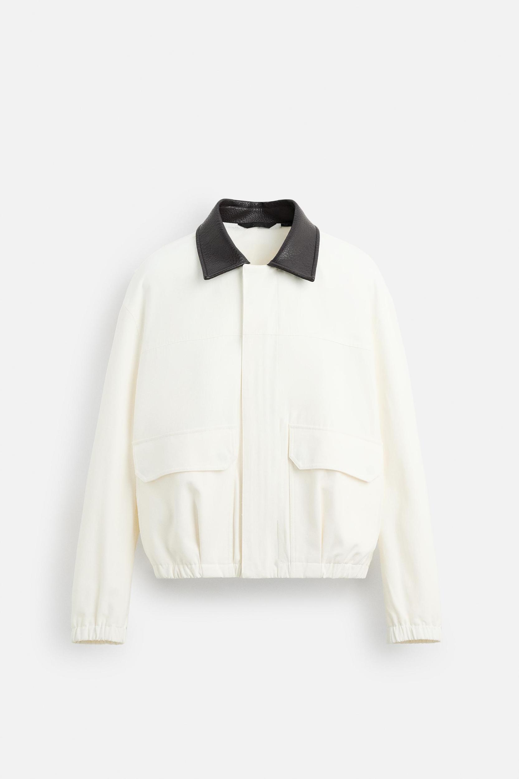 CONTRASTING COLLAR JACKET Product Image