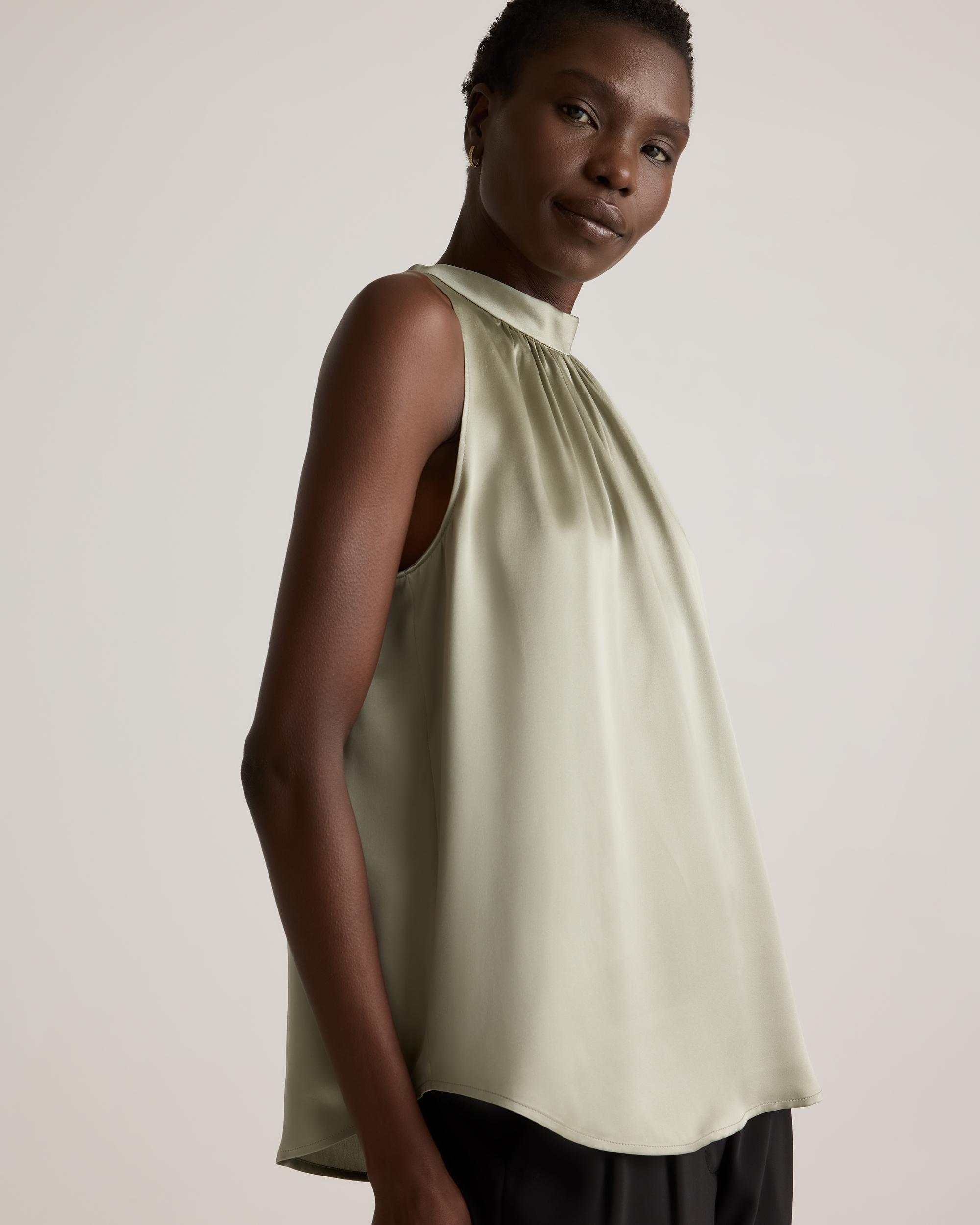 Quince | Women's Halter Top Size XS, Silk Product Image