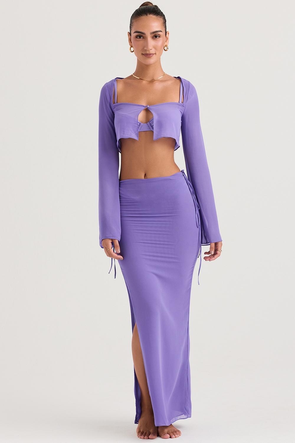 Amalfi Violet Cutout Maxi Skirt Product Image