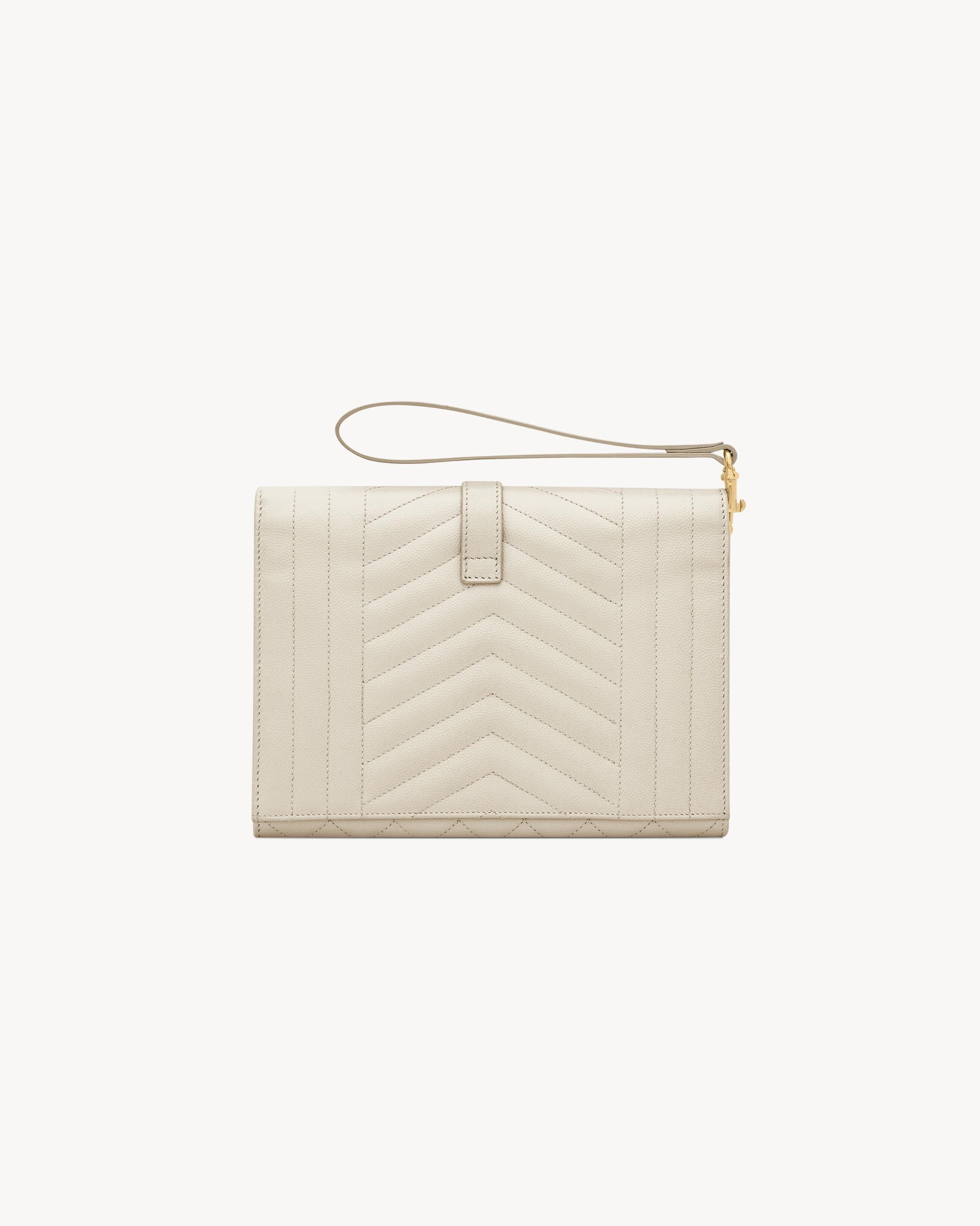 ENVELOPE FLAP pouch in MIX MATELASSÉ GRAIN DE POUDRE LEATHER Product Image