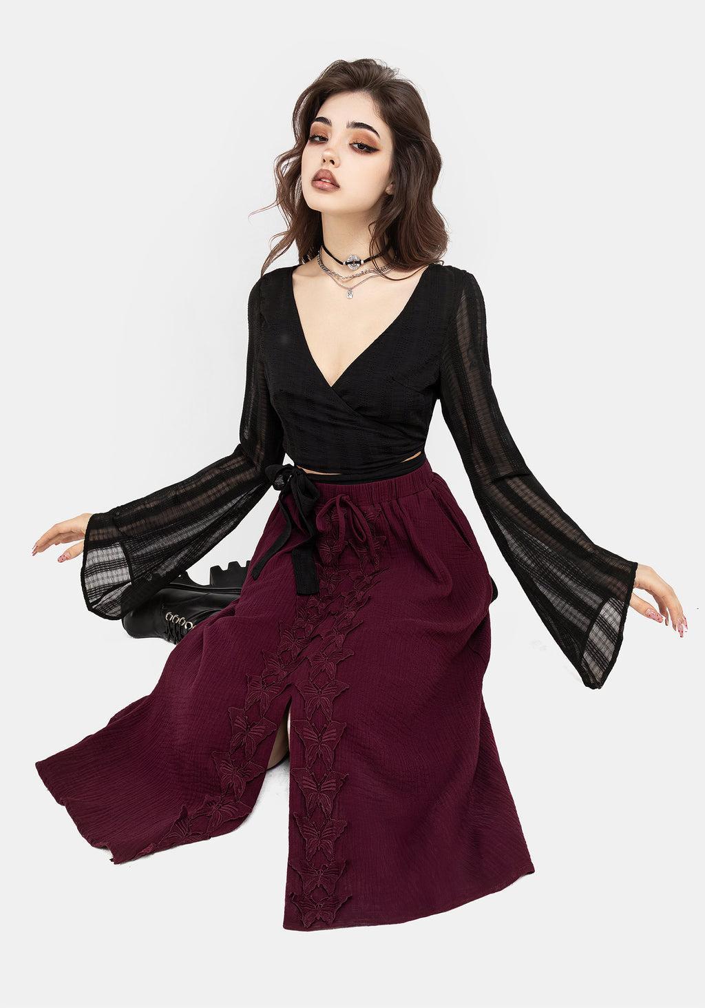 Psyche Textured Midi Skirt Product Image