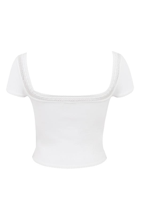 Nola Ivory Dainty Knit Top Product Image