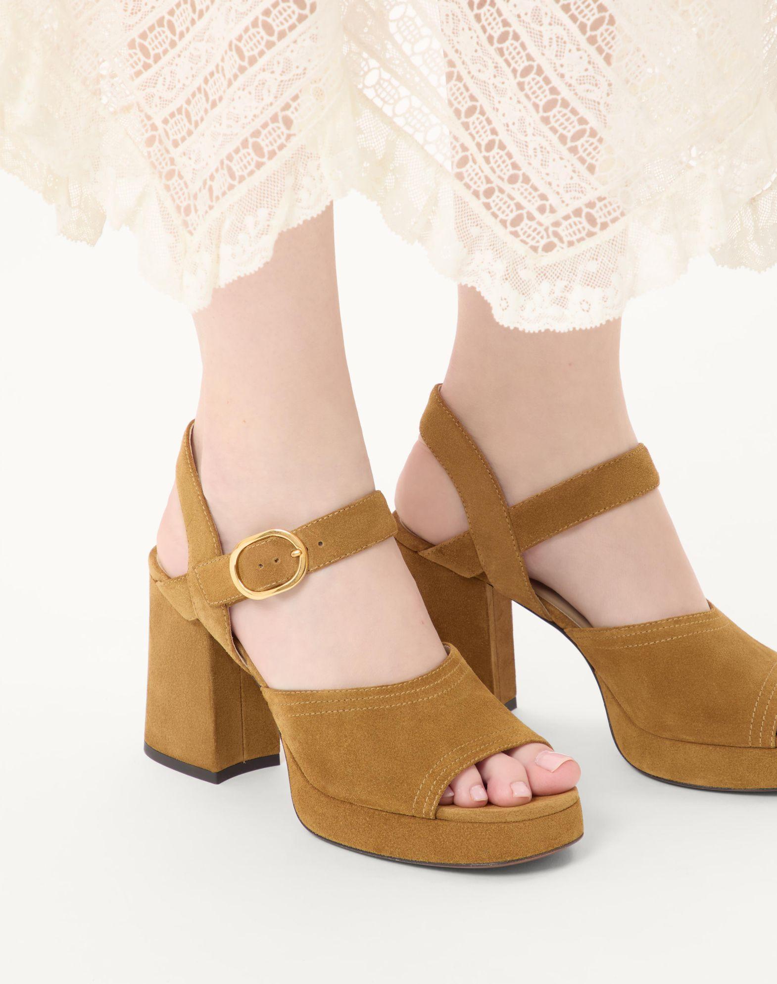 FAWCETTE PLATFORM CRUST LEATHER SANDAL 100MM Product Image