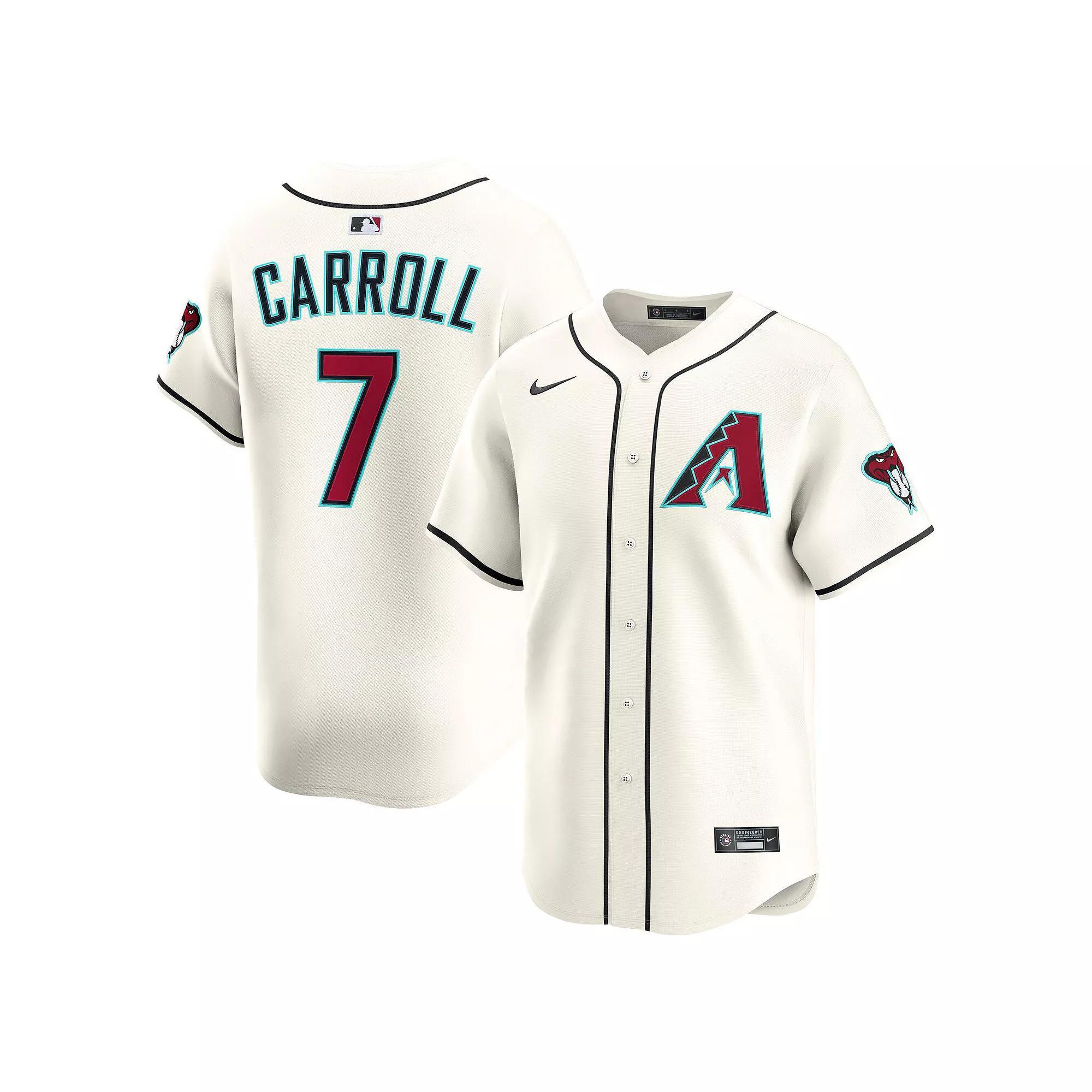Men's Nike Corbin Carroll Cream Arizona Diamondbacks Home Limited Player Jersey, Size: Large, Beige Product Image