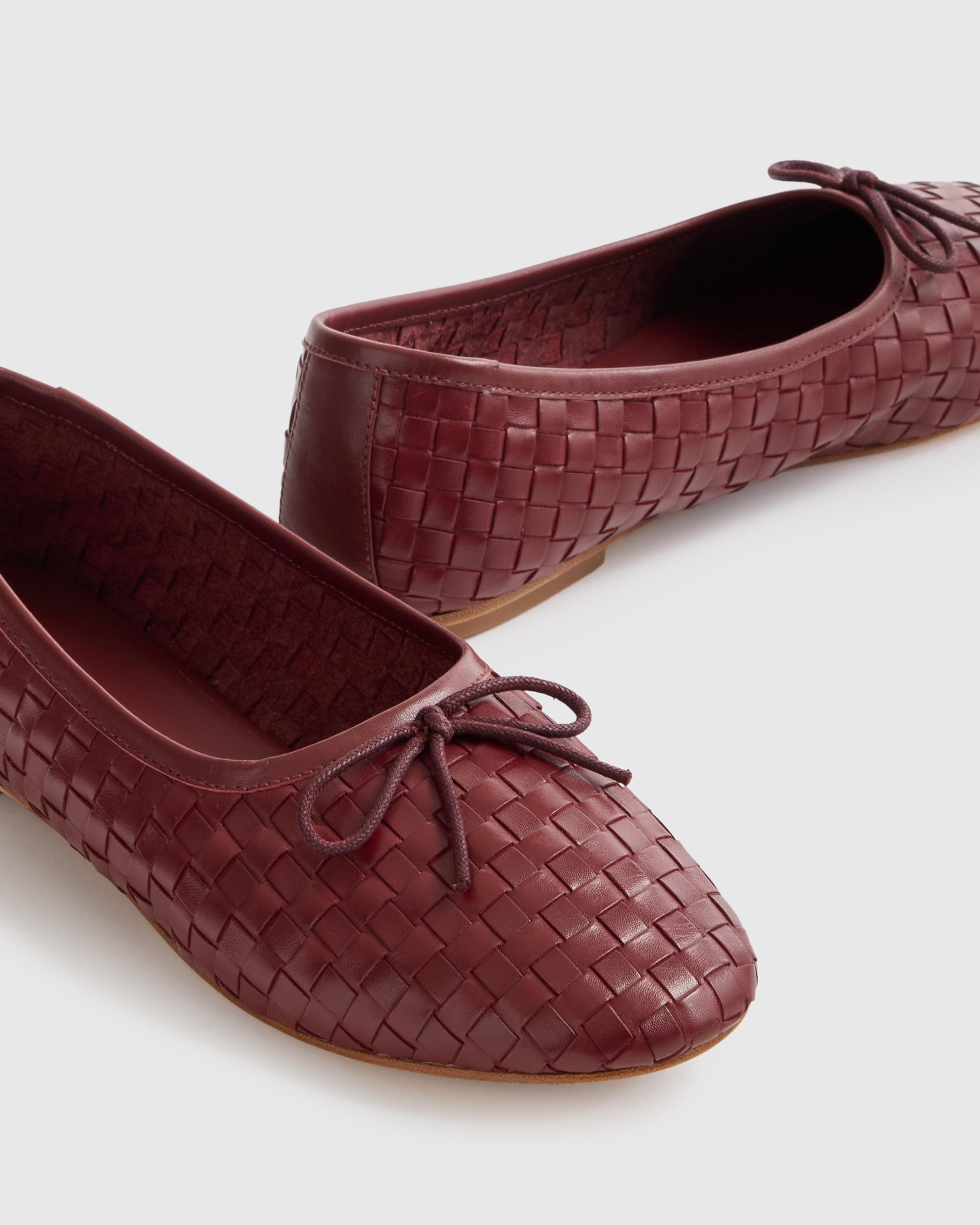 Quince | Women's Italian Leather Handwoven Ballet Flat Product Image