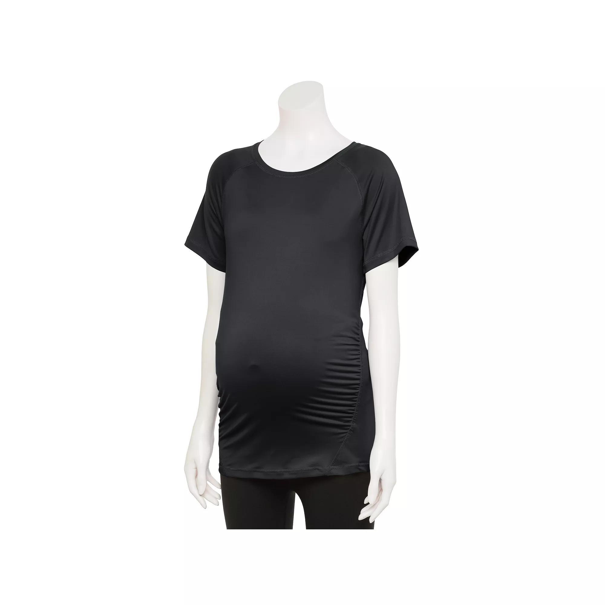 Maternity Tek Gear® Performance Dry Tek Tee, Women's, Size: XS, Mineral Black Product Image