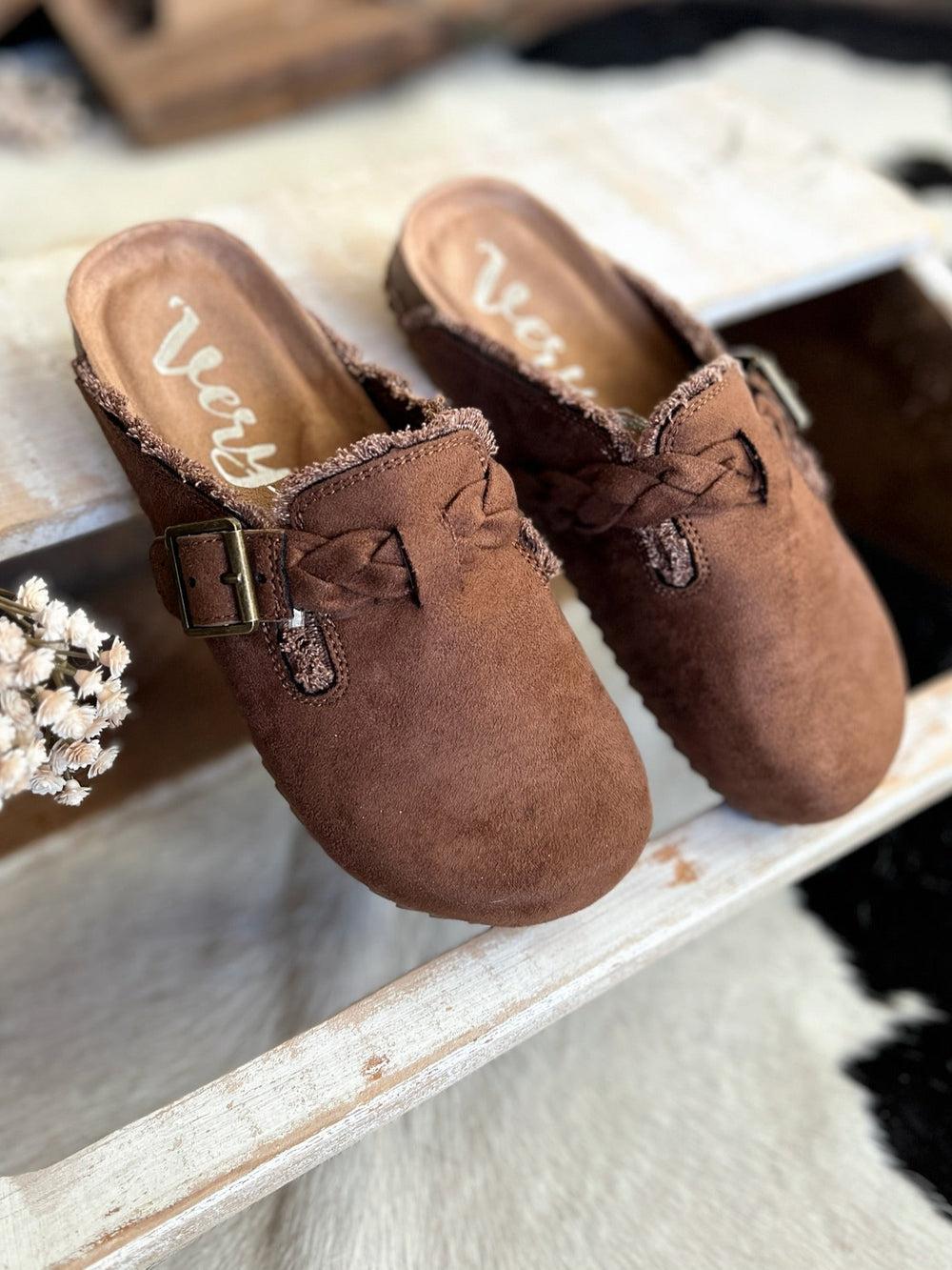 Iris Brown Braided Clogs Product Image