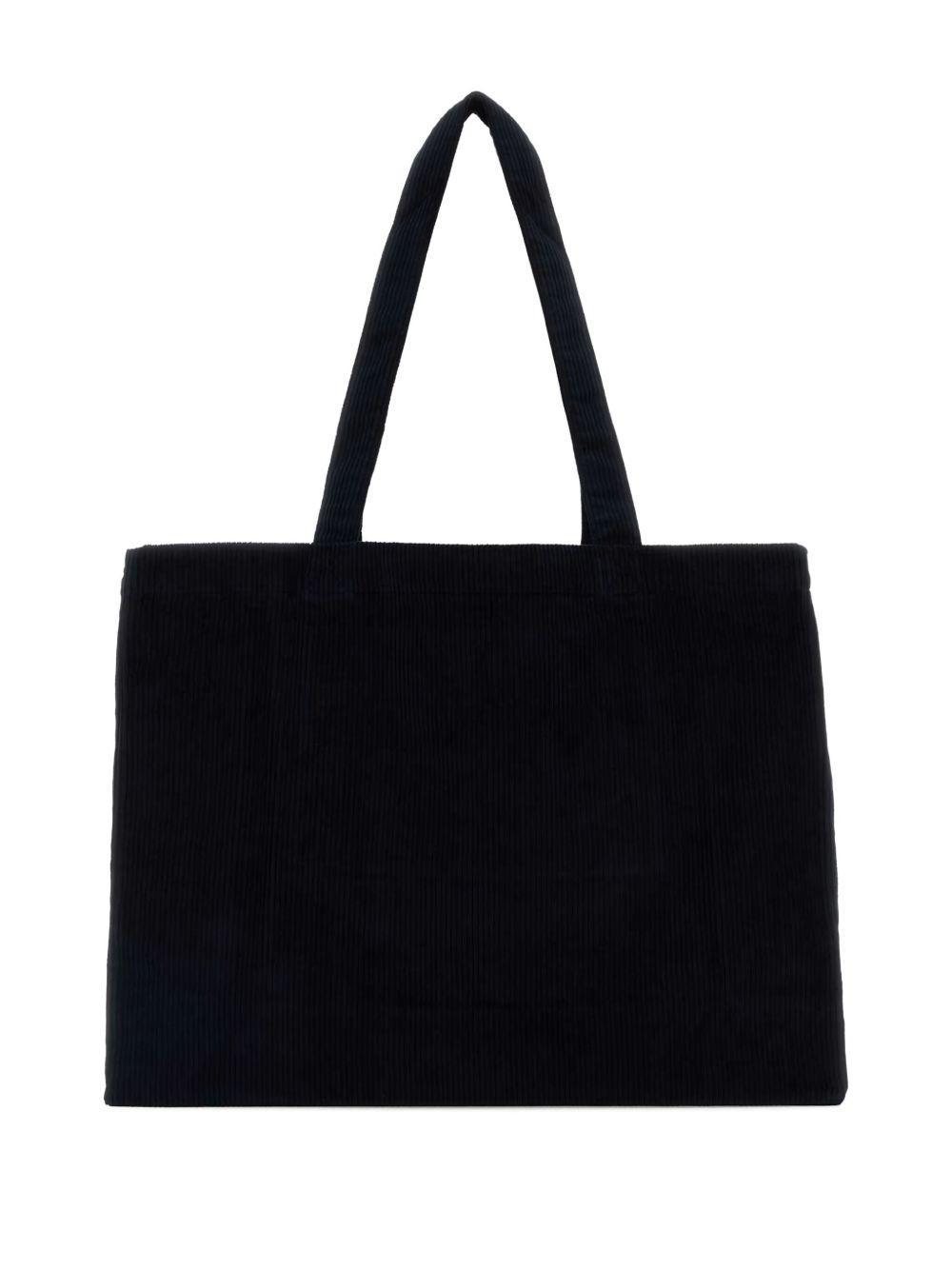 APC Dark Blue Corduroy Diane Shopping Bag In Black Product Image