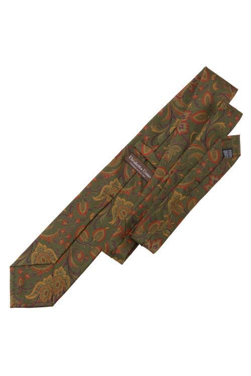 Elizabetta Calvino - Printed Silk Tie for Men in Black at Nordstrom Product Image