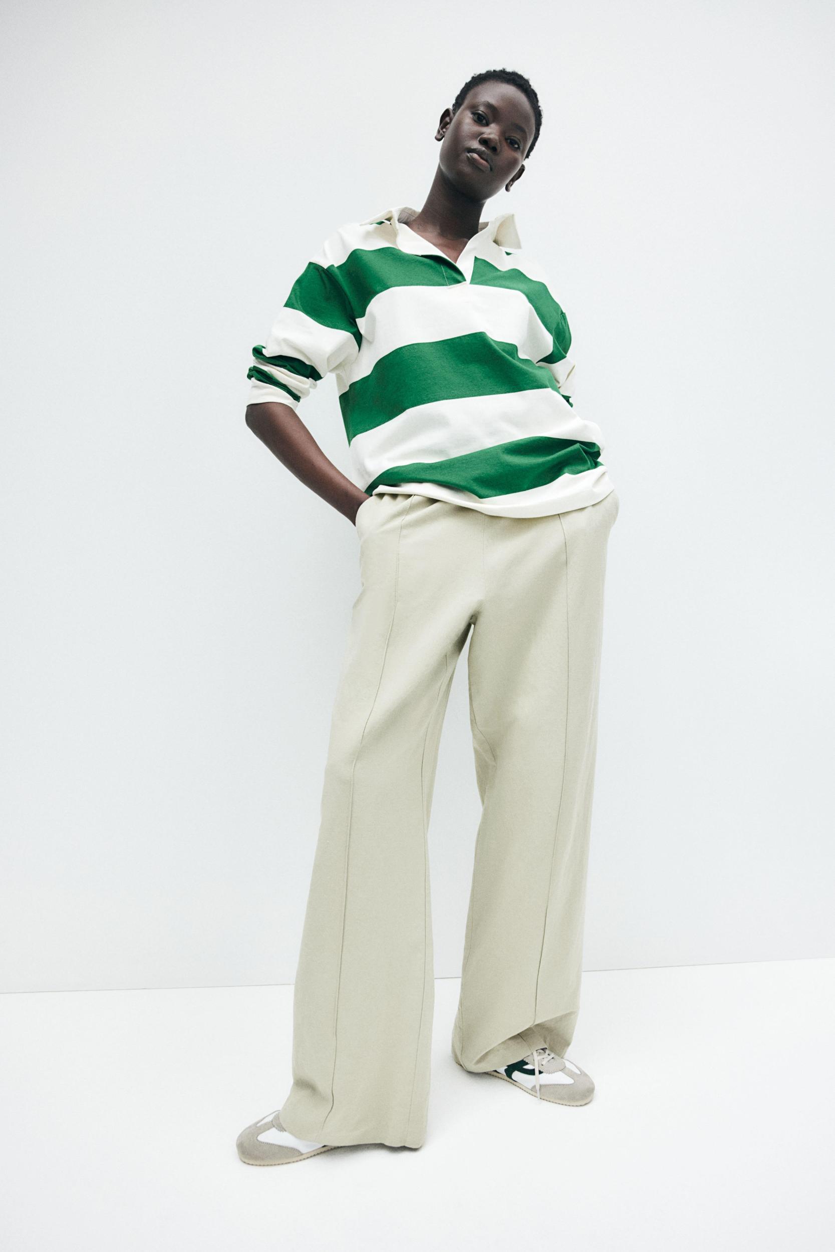 Linen-Blend Pants Product Image