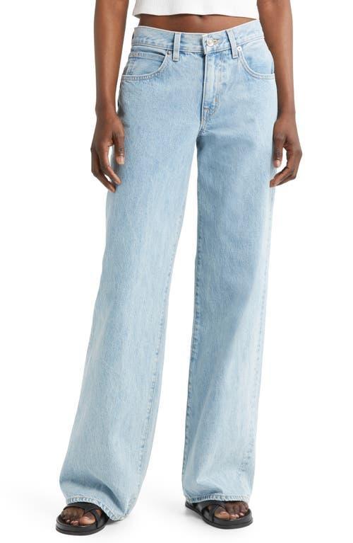 Womens Mica Mid-Rise Rigid Wide-Leg Jeans Product Image