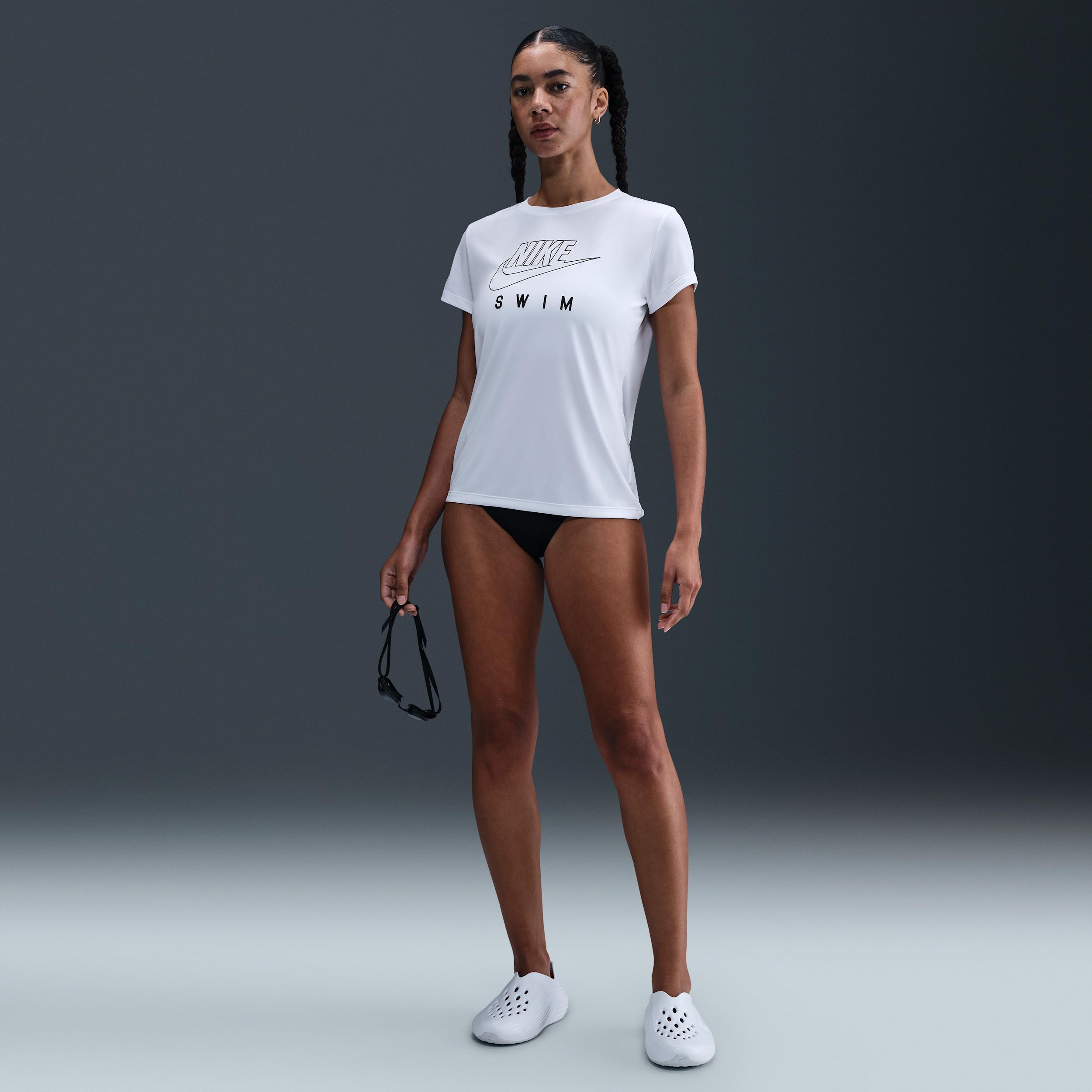 Nike Women's Swim Swoosh Hydroguard Short-Sleeve Top Product Image
