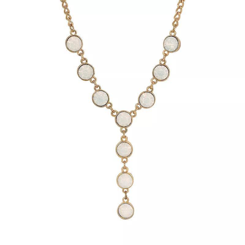 1928 Two Tone Multi Teardrop Necklace, Womens Product Image