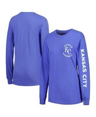 Women's Soft as a Grape Royal Kansas City Royals Team Pigment Dye Long Sleeve T-Shirt, Size: Medium, Blue Product Image