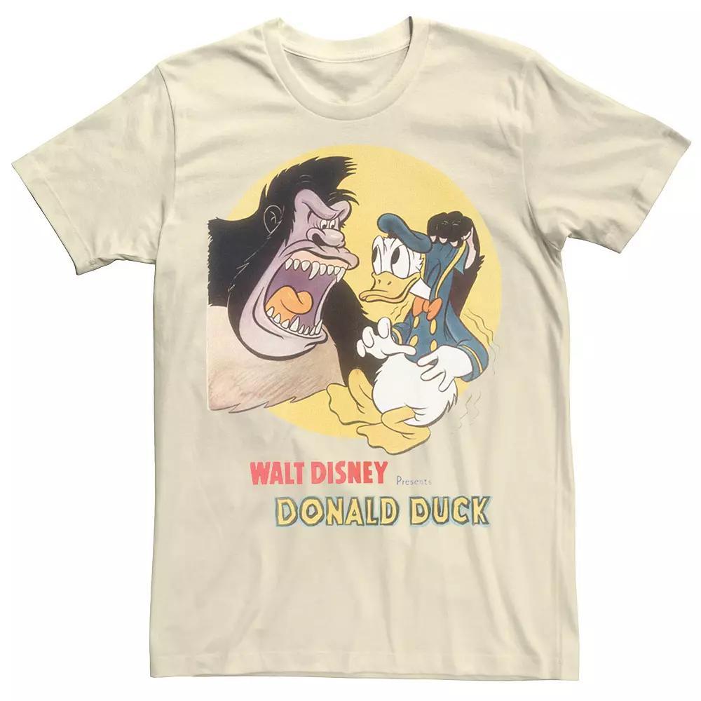 Disney's Mickey & Friends Donald Duck & The Gorilla Men's Tee, Size: 3XL, Natural Product Image