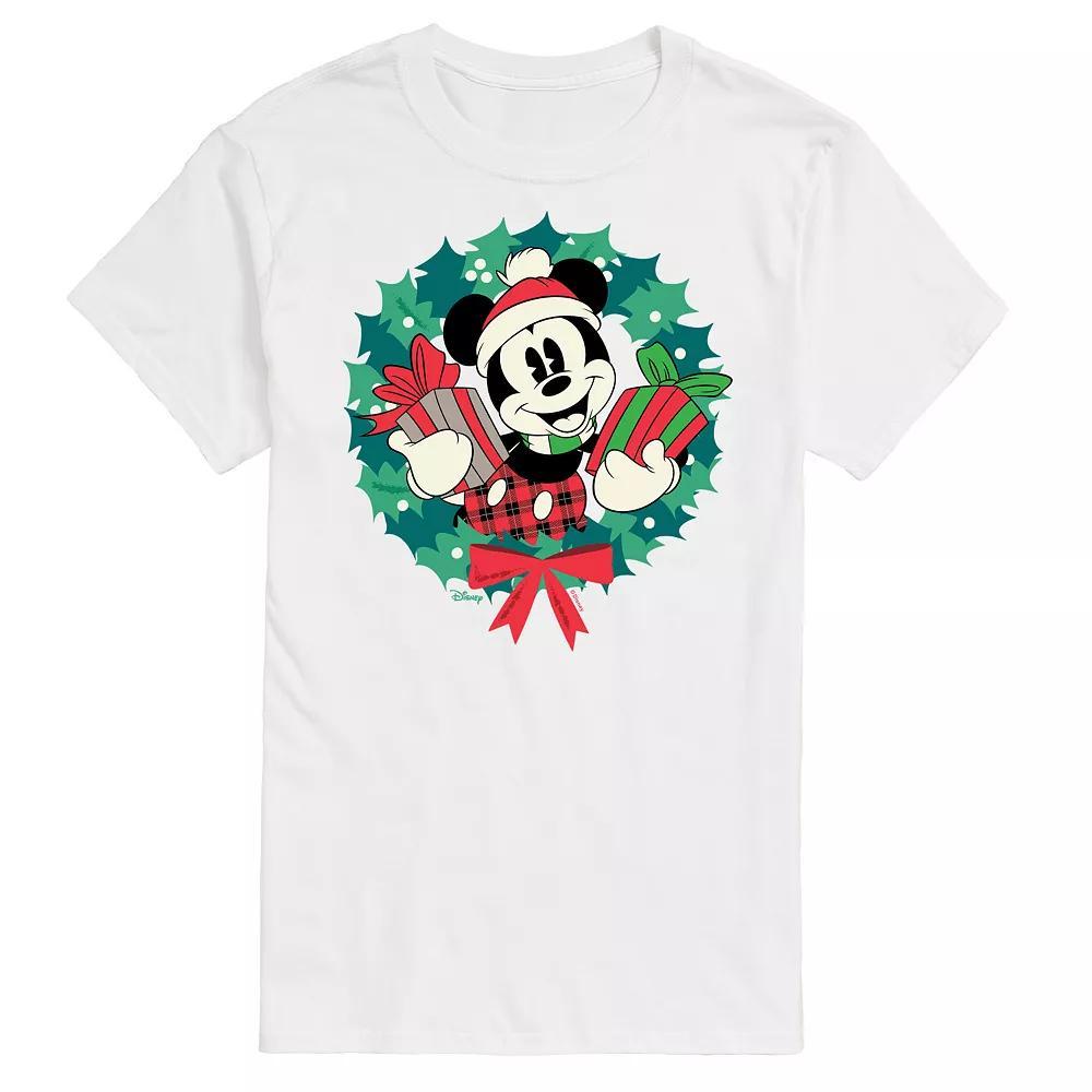 Disney's Mickey Mouse Men's Wreath Graphic Tee, Size: Medium, White Product Image