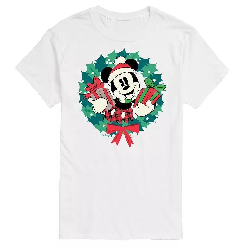 Disney's Mickey Mouse Men's Wreath Graphic Tee, Size: Medium, White Product Image