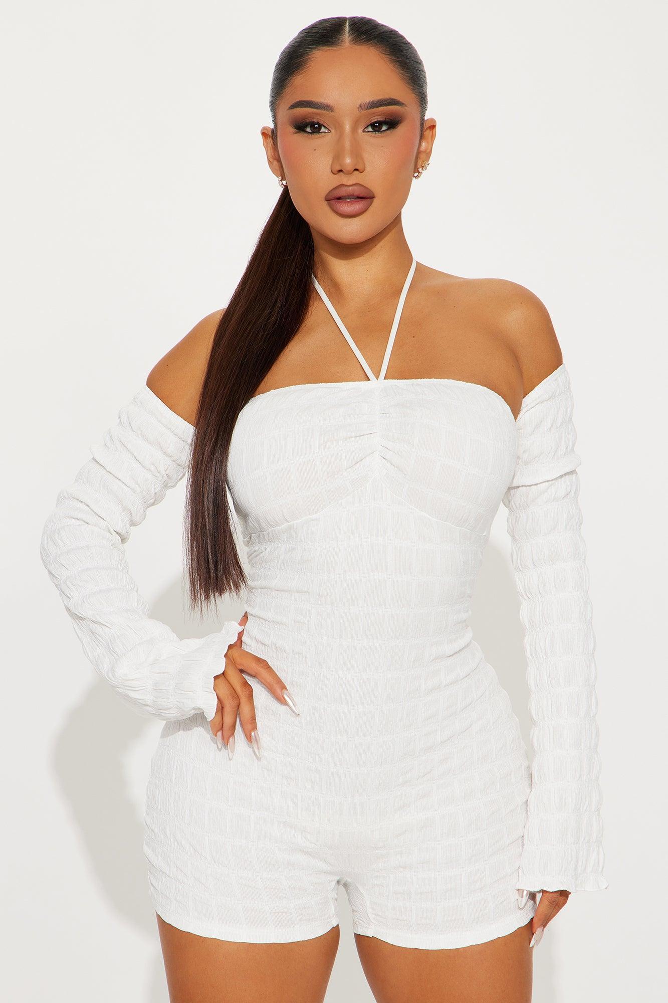 Feeling Bubbly Romper - White Product Image