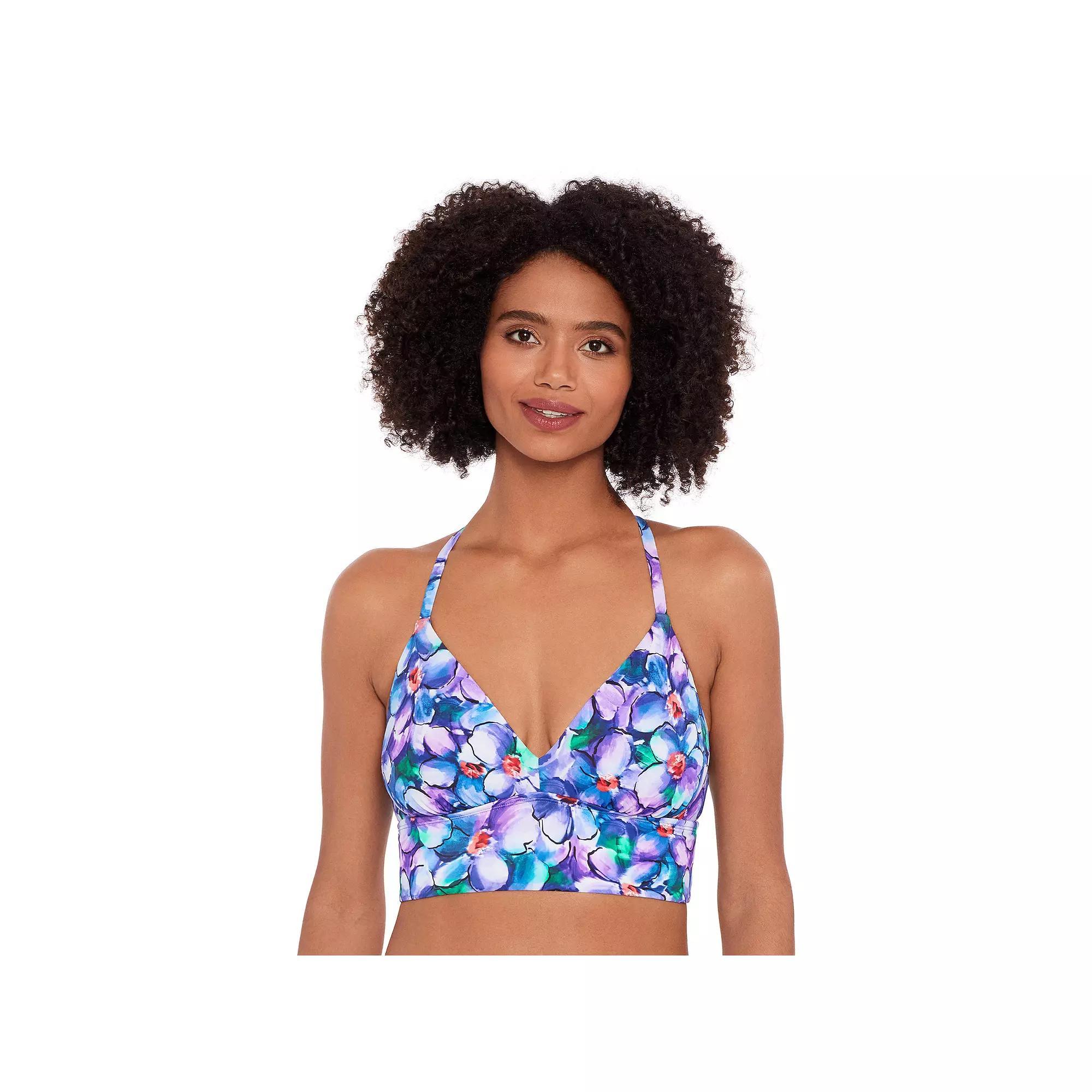 Women's Eco Beach Long Line Bralette Swim Top, Size: Large, Swell Skin Product Image