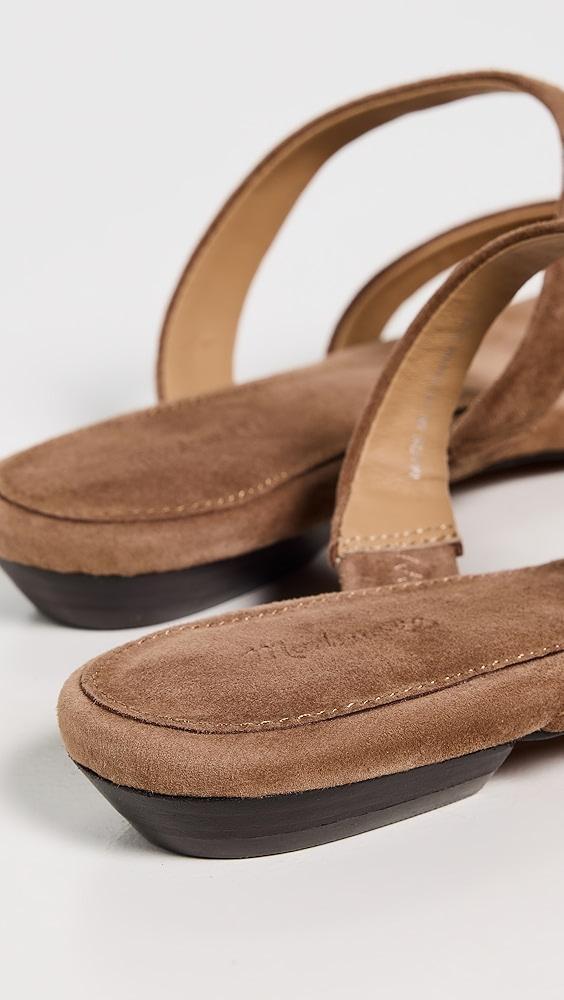 Madewell The Mila Organic Hardware Thong Slide Sandals in Leather | Shopbop Product Image